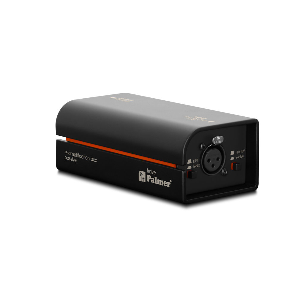 Palmer パルマー REAMP BOX TRAVE トラーヴェ リアンプDIボックス XLR側サイドから正面