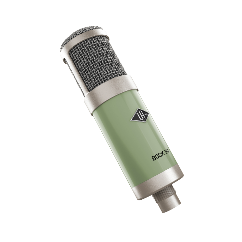 Universal Audio ユニバーサルオーディオ UA Bock 187 ラージフラム コンデンサーマイク 斜めアングル画像