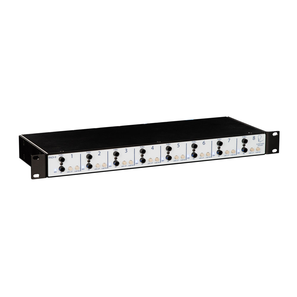 Rupert Neve Designs ルパートニーヴデザインズ RNDI-8 8チャンネルDIボックス L側サイドからフロントパネル