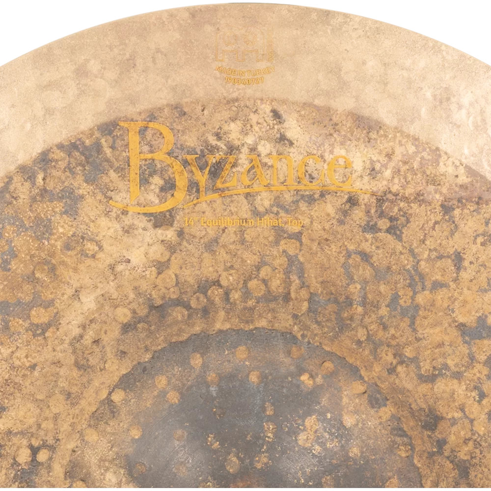 MEINL マイネル B14EQH 14” Byzance Vintage Matt Garstka’s signature cymbal Equilibrium HiHat ハイハット トップ＆ボトム トップロゴ部分アップ