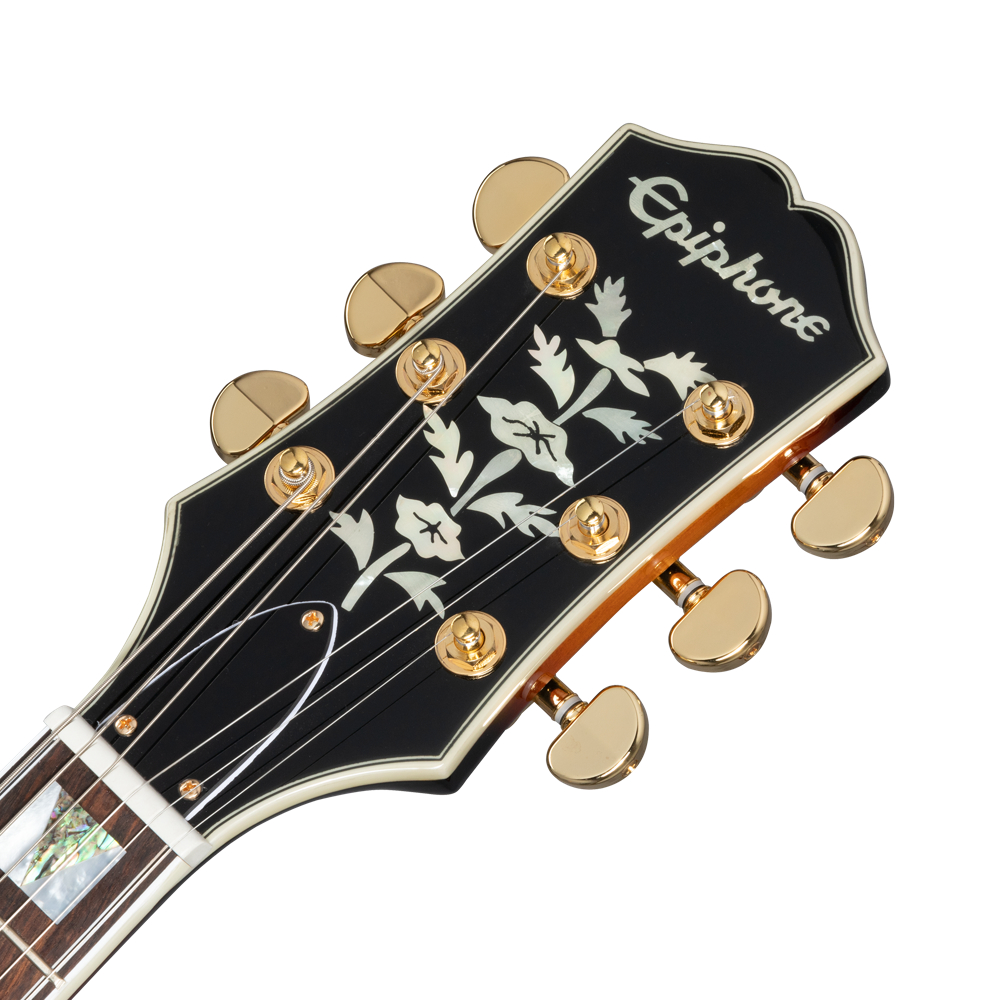 Epiphone エピフォン Sheraton Vintage Sunburst エレキギター ヘッド画像