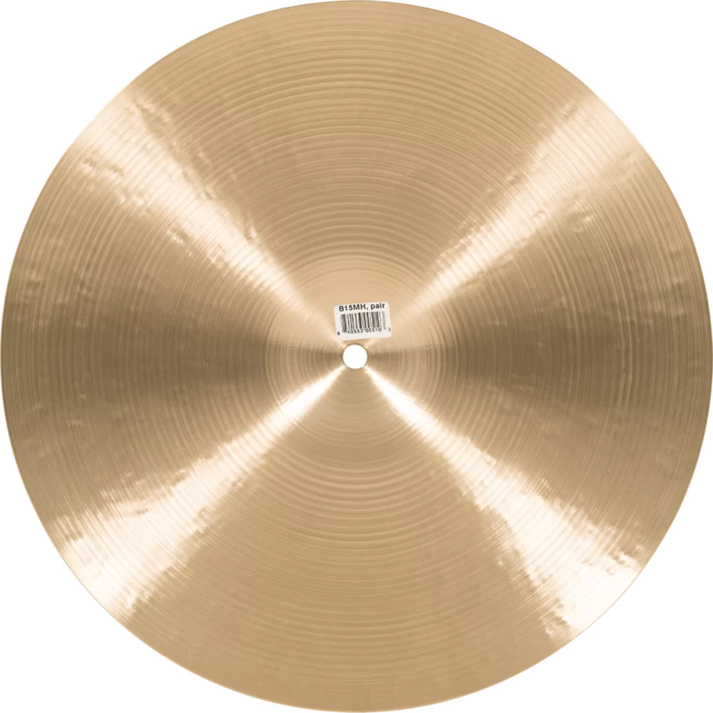 MEINL マイネル B15MH Byzance Traditional 15” MEDIUM Hihats ハイハット トップ&ボトム ボトム裏正面
