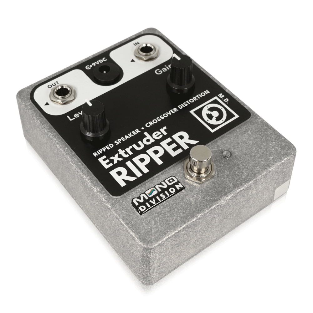 MONO DIVISION モノディビジョン EXTRUDER RIPPER ディストーション ファズ ギターエフェクター 斜めアングル画像