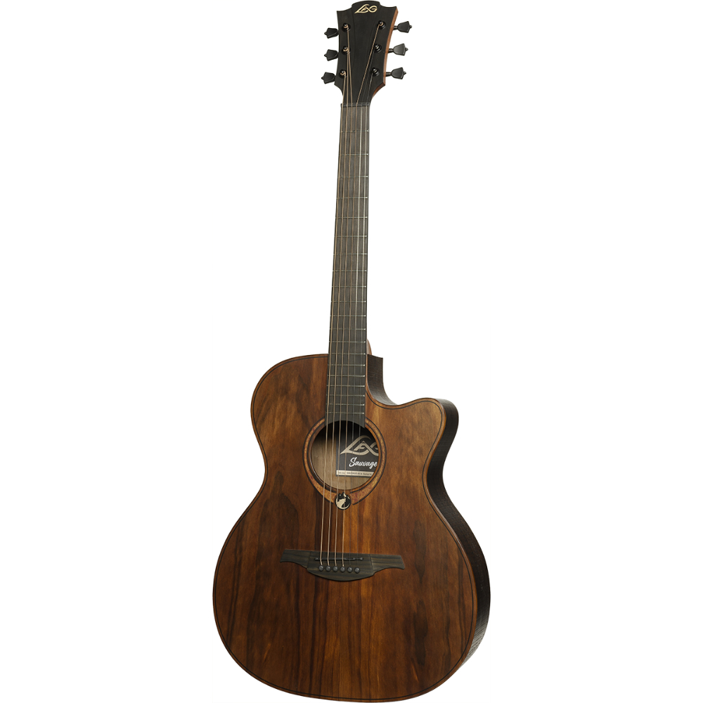 LAG GUITARS ラグギターズ LAG SAUVAGE-ACE サベージシリーズ オーディトリアム カッタウェイ エレアコ ブランコウッド(FSC認証材)使用 アコースティックギター ボディトップ画像