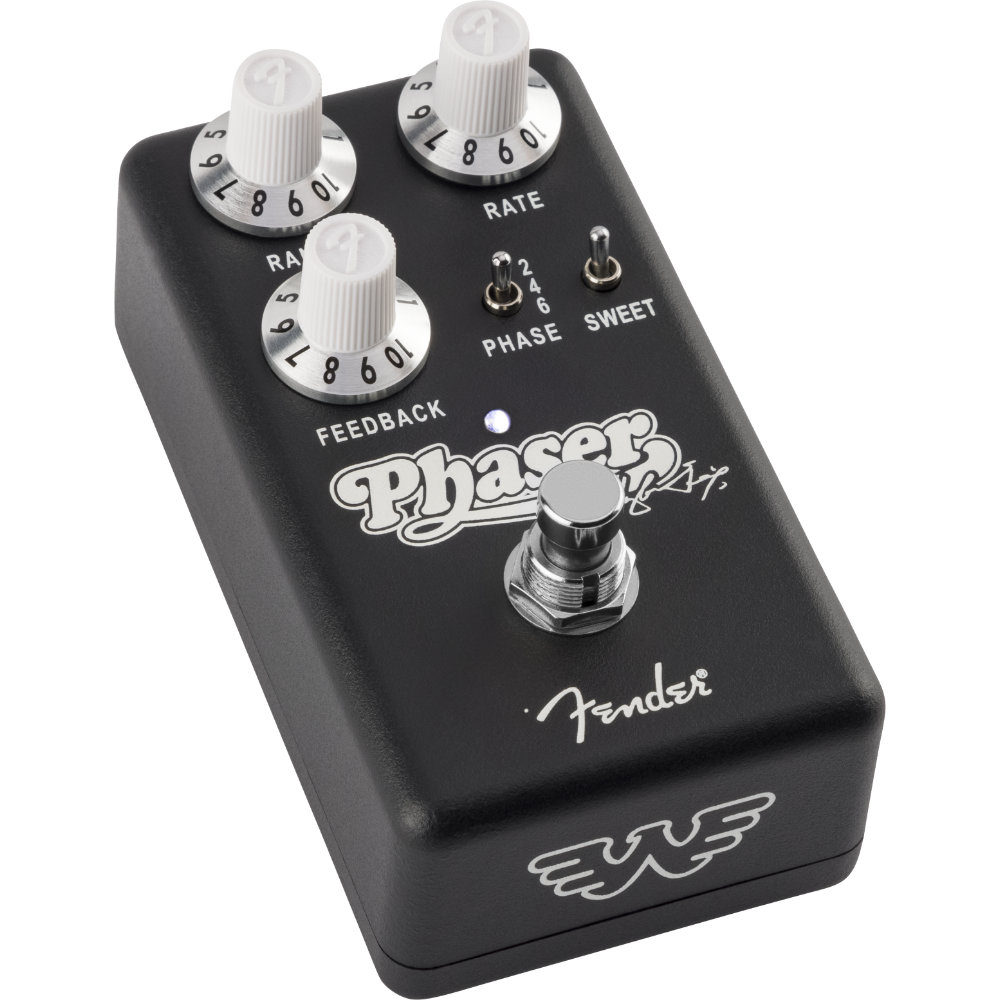 Fender フェンダー Waylon Jennings Phaser フェイザー ギターエフェクター 左サイドから正面のアングル