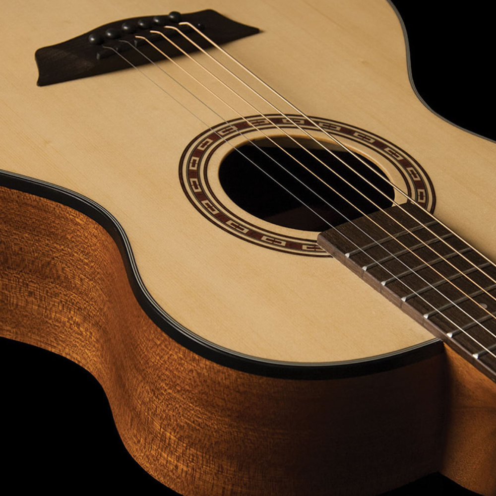 Washburn ワッシュバーン G-MINI 5 Natural アコースティックギター ネックジョイント、ボディサイド