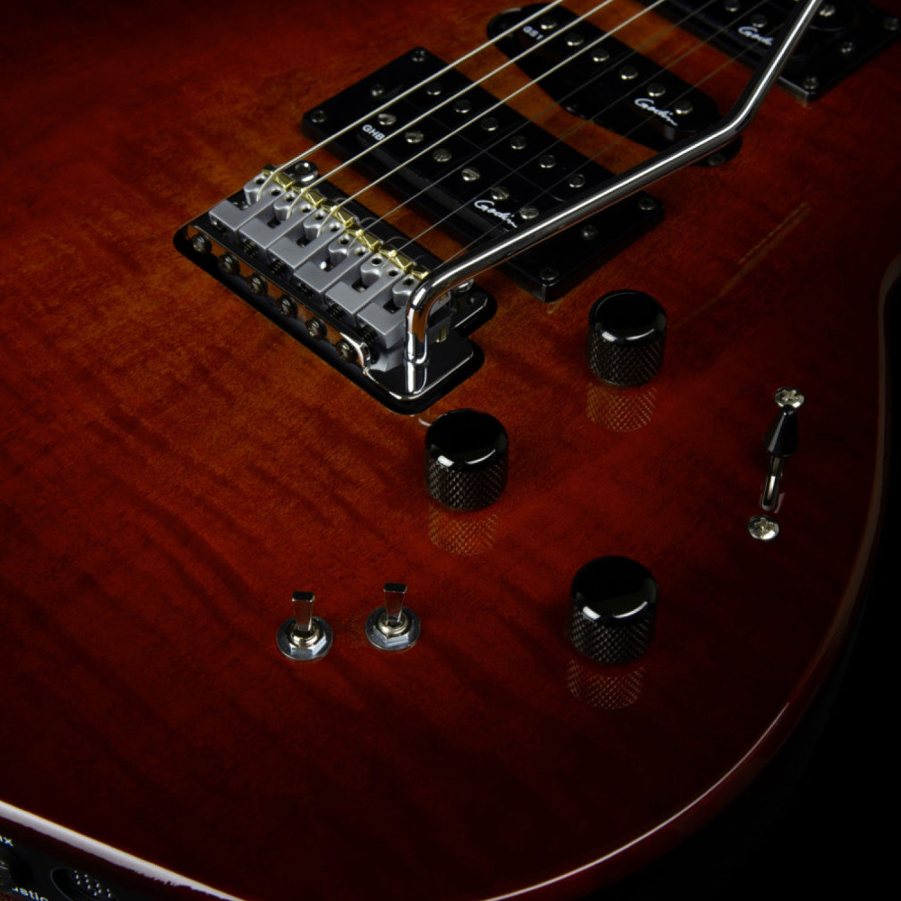 Godin ゴダン xtSA Flame Lightburst エレキギター コントロール画像