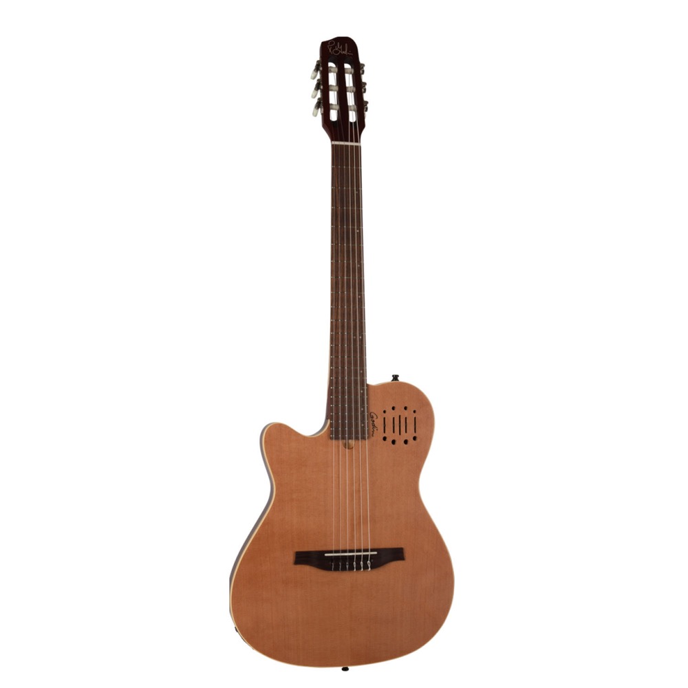 Godin ゴダン Multiac Nylon Encore Left-Handed レフトハンドモデル ナイロン弦 エレガットギター 斜めアングル画像
