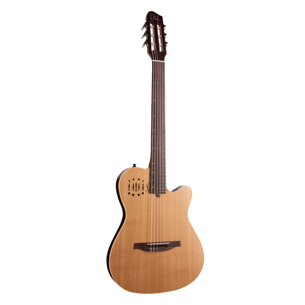 Godin ゴダン Multiac Nylon Encore Natural SG ナイロン弦 エレガットギター 斜めアングル画像