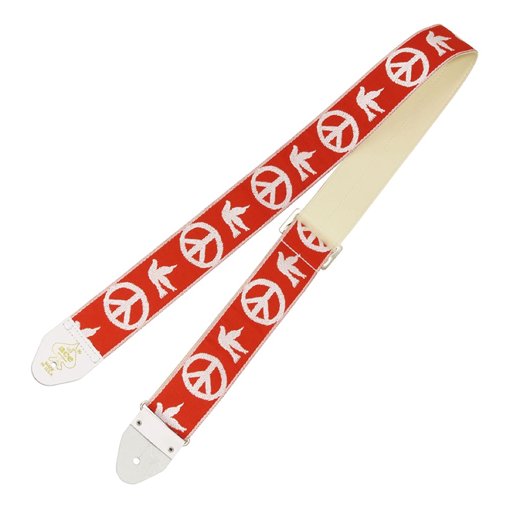 D’Andrea ダンドレア Ace Guitar Straps ACE-6 Red Peace-Dove ギターストラップ
