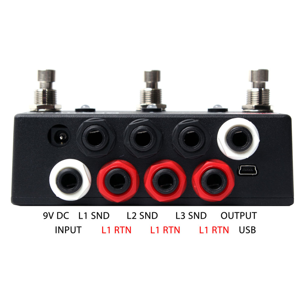 Disaster Area Designs DPC.micro 3ループ プログラマブルスイッチャー MIDI In MIDI Thru搭載 入出力端子