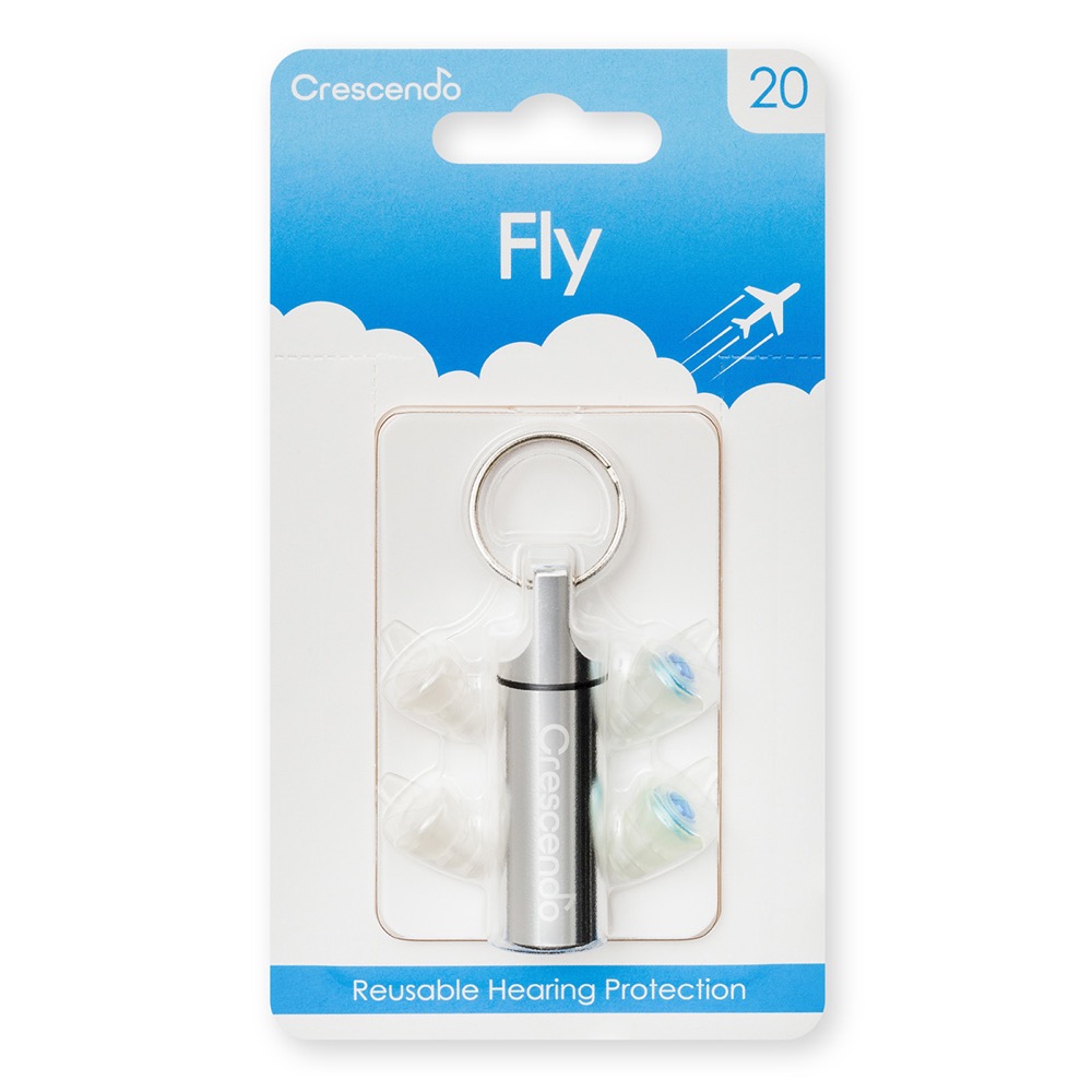 Crescendo クレッシェンド Fly 20 フライ イヤープロテクター 耳栓 飛行機での移動に特化 気圧調整機能付き イヤープラグ
