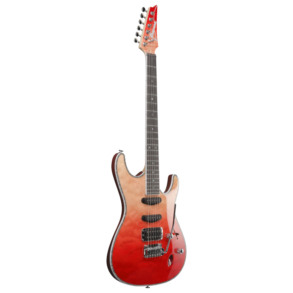 Ibanez アイバニーズ SA360NQM-RCG SA w/Quilted Maple top & Avalon Body Purfling エレキギター アングル画像