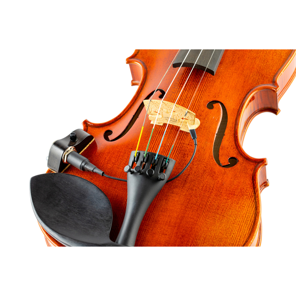 バオリンピックアップ ビオラピックアップ KNA VV-3V Violin&Viola Pickup ボリュームコントロール付き 取り付けイメージ画像