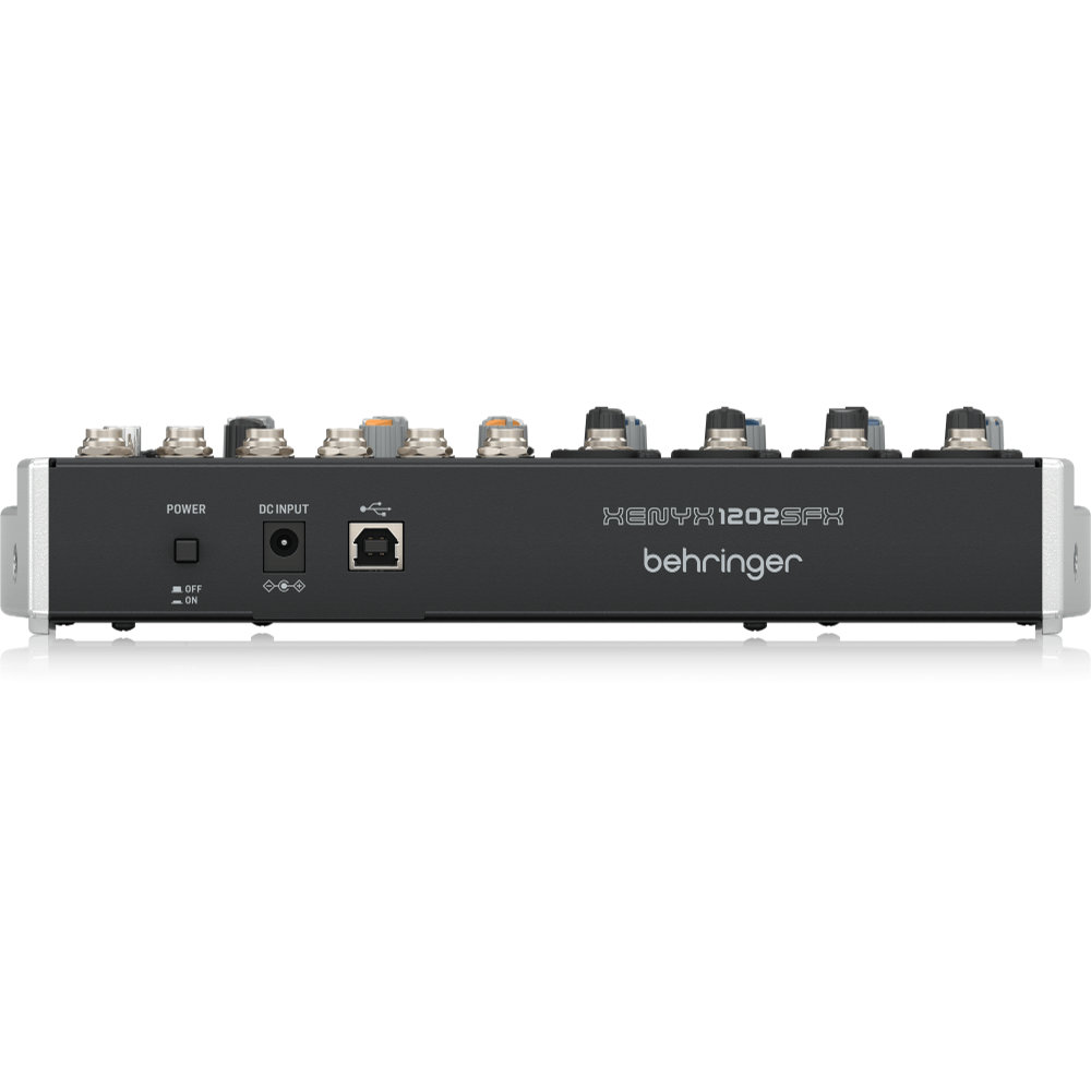 BEHRINGER ベリンガー XENYX 1202SFX 12入力 アナログミキサー USBオーディオインターフェース機能 エフェクター内蔵 背面パネル