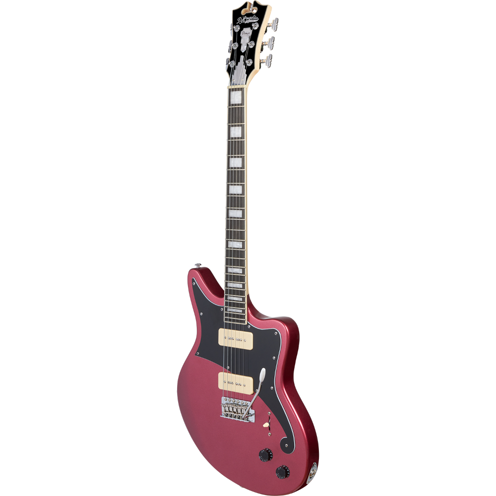 D’Angelico ディアンジェリコ Premier Bedford Oxblood エレキギター 斜めアングル画像