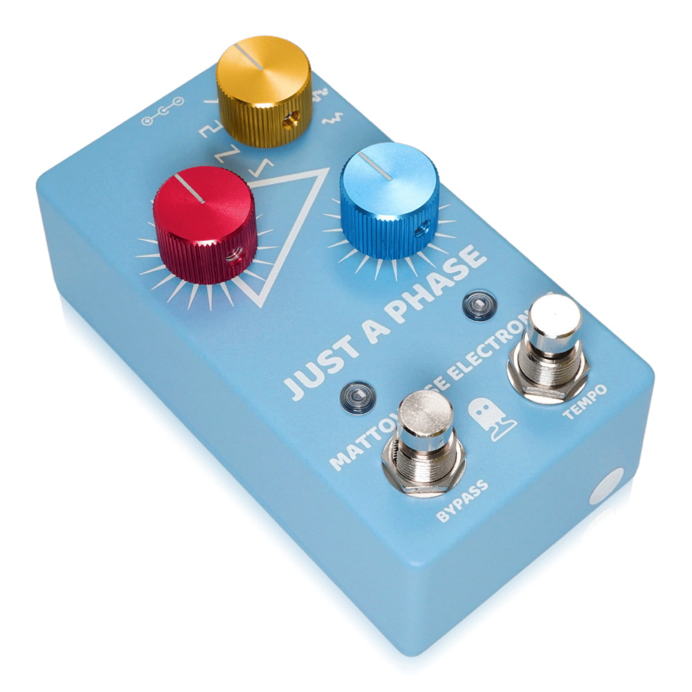 Mattoverse Electronics マットバースエレクトロニクス Just A Phase Blue フェイザー ギターエフェクター フットスイッチ側サイド