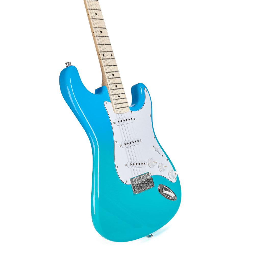 SX Guitars SEM1 BG エレキギター バックコンター側サイドからトップ