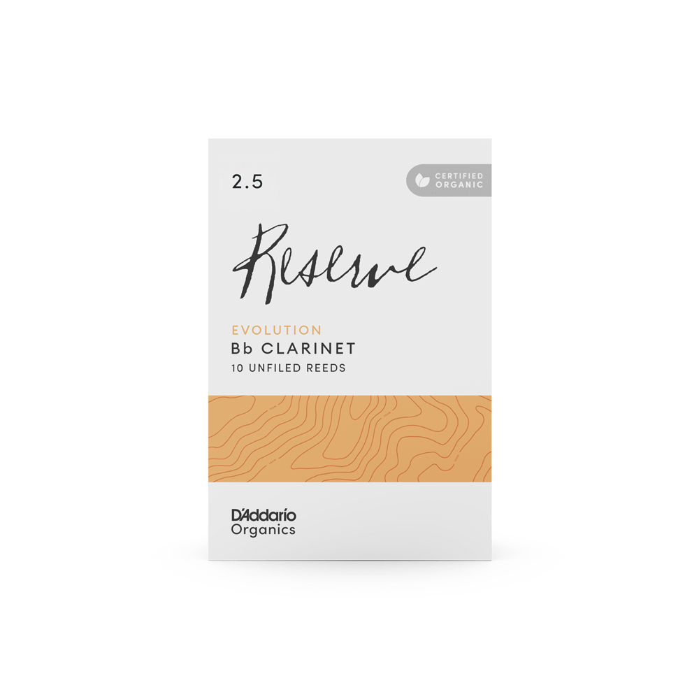 D’Addario Woodwinds ダダリオ ウッドウィンズ B♭クラリネット リード 10枚入り 硬さ:2.5 ダダリオ オーガニックス レゼルヴ エヴォリューション 本体画像