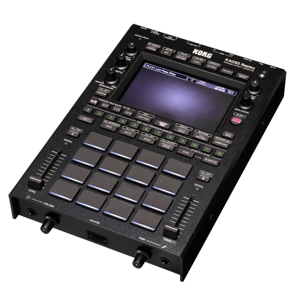 KORG KAOSS REPLAY オールインワン DJパフォーマンス カオスリプレイ 正面、サイドのアングル