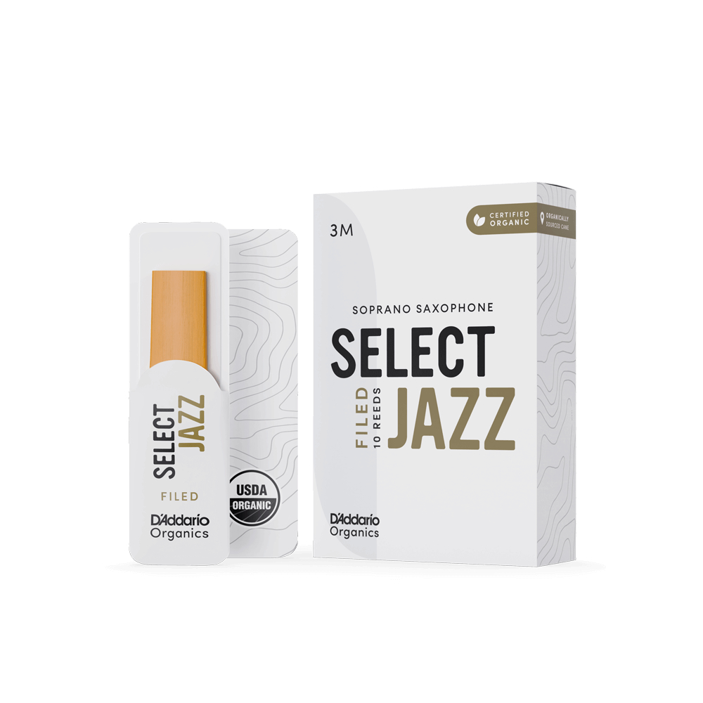 D’Addario Woodwinds ダダリオ ウッドウィンズ ソプラノサックス リード 10枚入り 硬さ:3M ファイルドカット ダダリオ オーガニックス セレクトジャズ