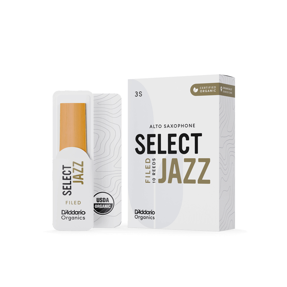 D’Addario Woodwinds ダダリオ ウッドウィンズ アルトサックス リード 10枚入り 硬さ：3S ファイルドカット ダダリオ オーガニックス セレクトジャズ