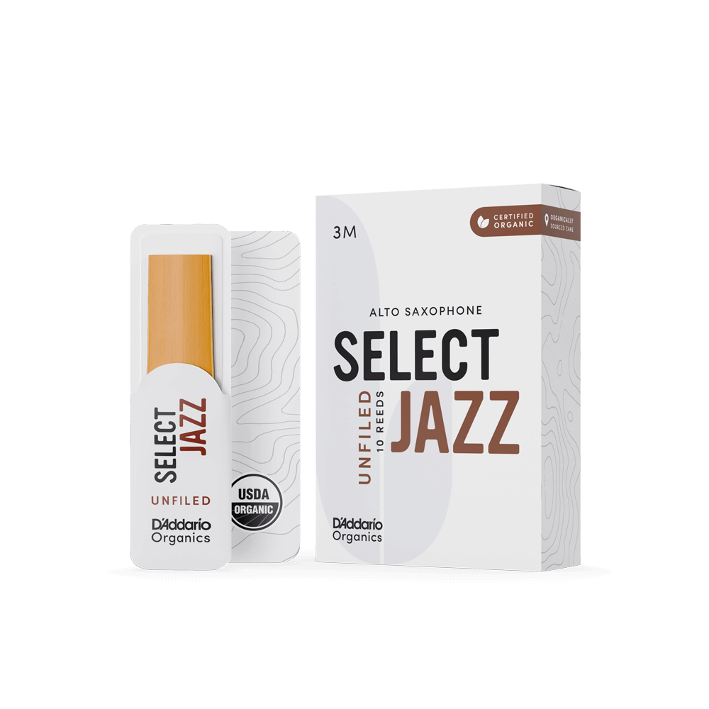 D’Addario Woodwinds ダダリオ ウッドウィンズ アルトサックス リード 10枚入り 硬さ：3M アンファイルドカット ダダリオ オーガニックス セレクトジャズ