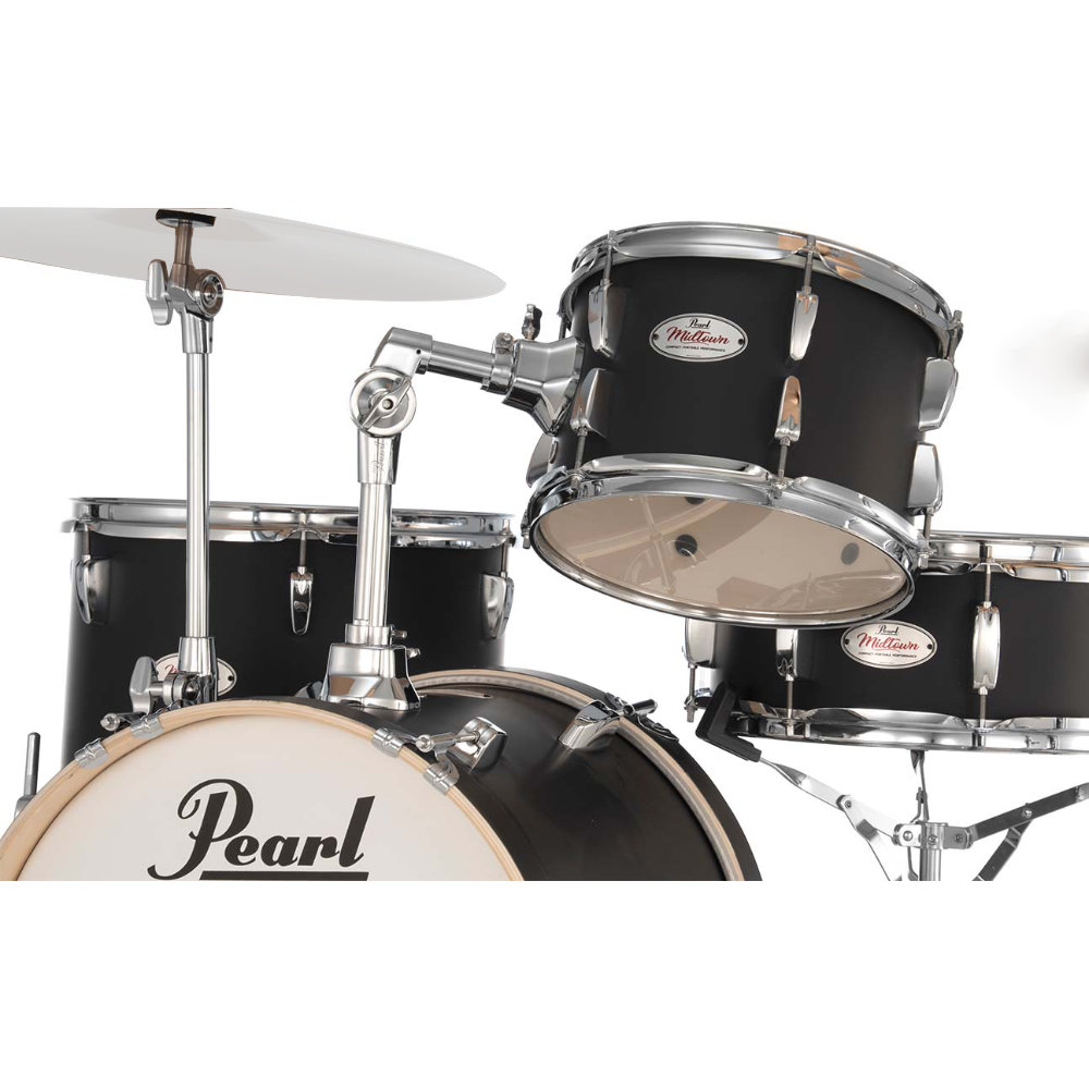 Pearl MIDTOWN MT564/C-D ドラムシェル&ハードウェアキット #752 Matte Asphalt Black ドラムセット タム、タムホルダー、