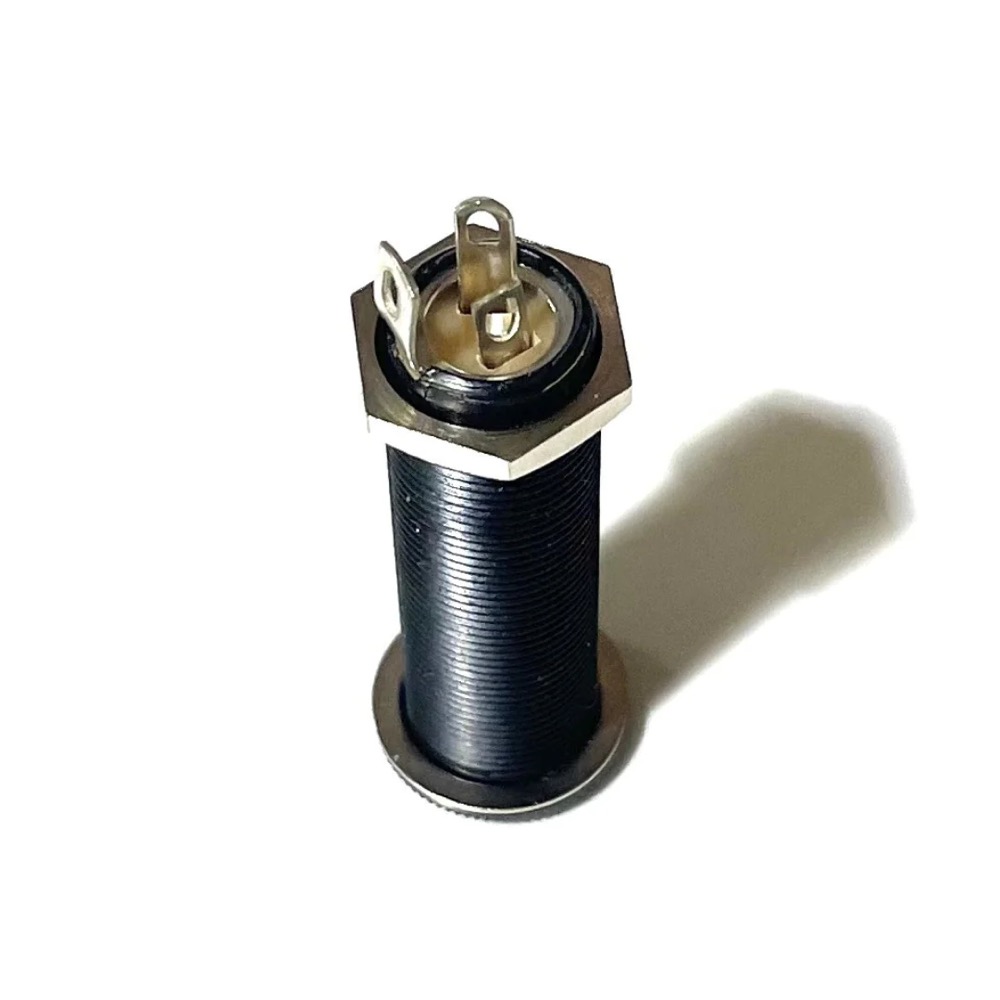 ALLPARTS オールパーツ EP-0152-003 Switchcraft Black Stereo Long Threaded Jack ダイレクトマウント用ステレオジャック サブ画像2