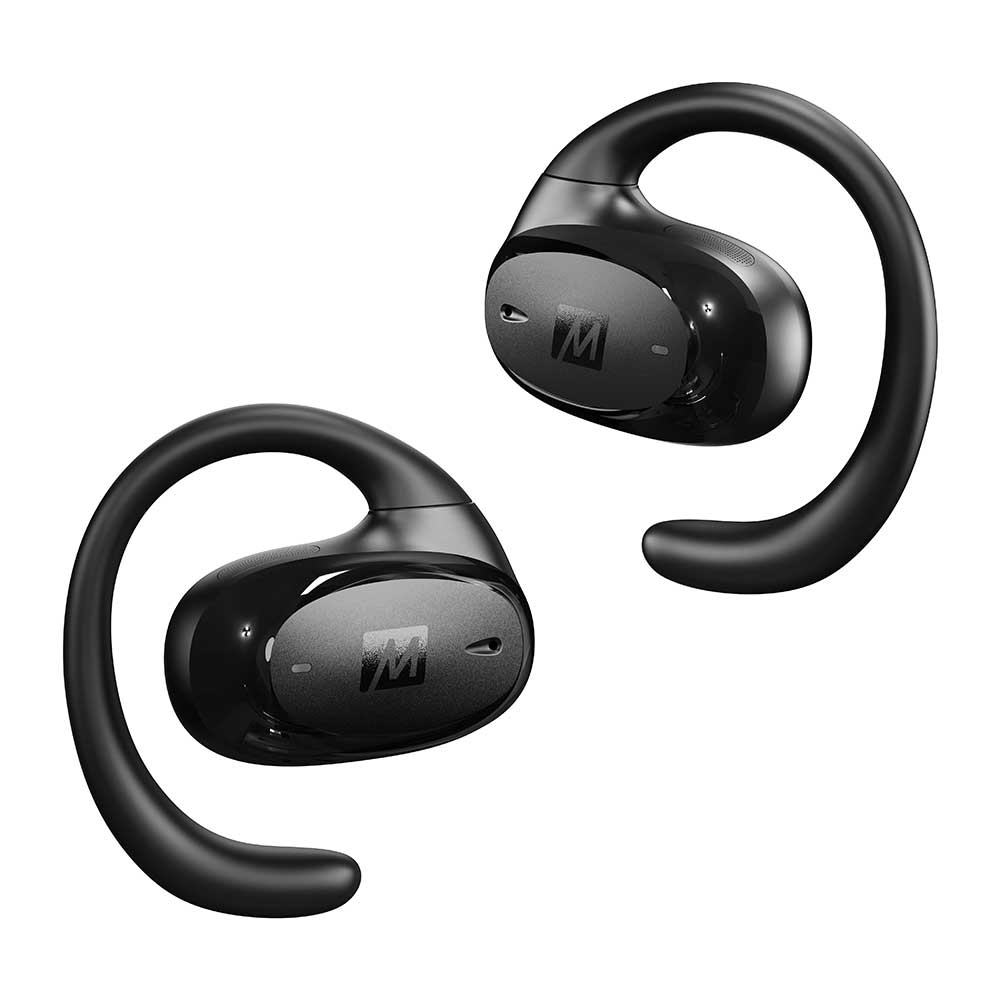 MEE audio ミーオーディオ EP-OE2-BK AirHooks Pro オープンイヤー完全ワイヤレスイヤホン スポーツイヤホン 全体像