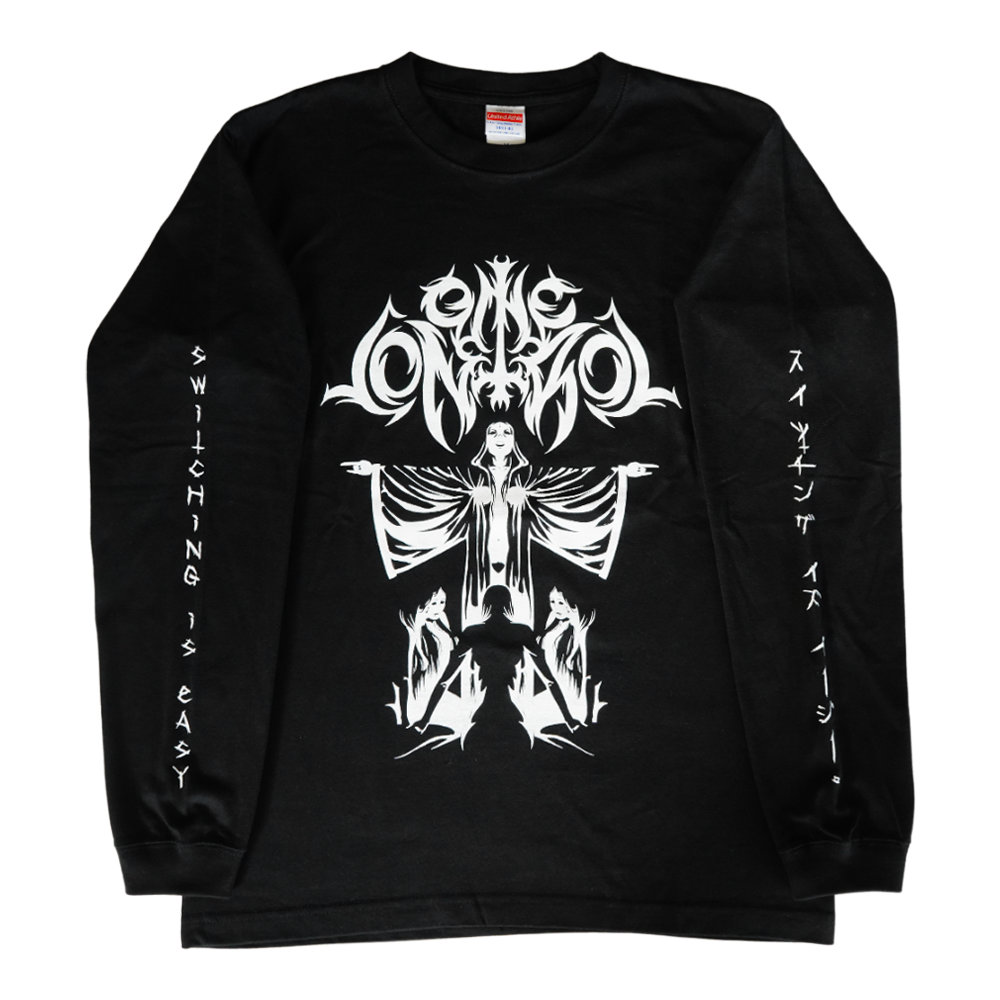 One Control ワンコントロール デスメタル風ロゴ ロングTシャツ ブラック Mサイズ