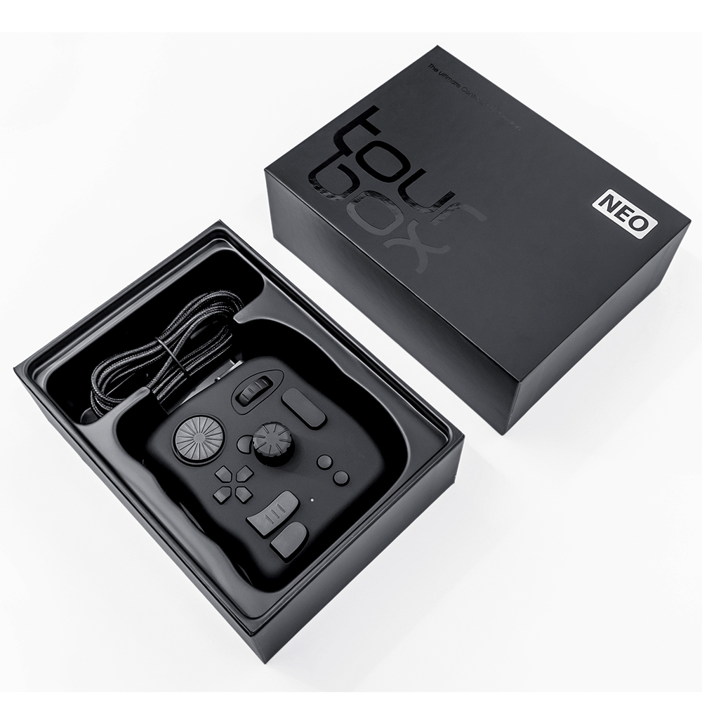 TourBox ツアーボックス TOURBOX-NEO-BK TourBox Neo 動画 画像 編集 クリエイター向け コントローラー パッケージ画像