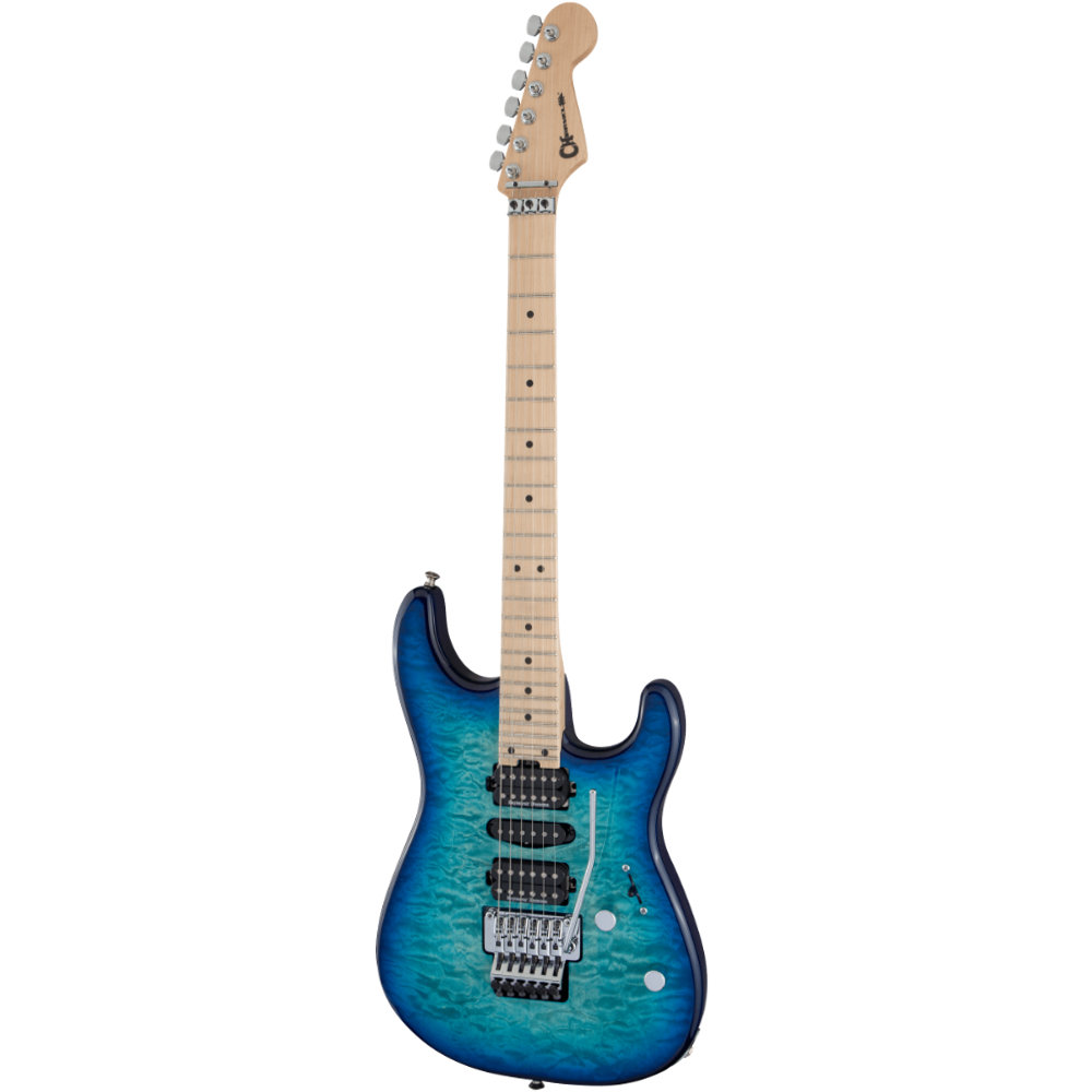 Charvel シャーベル MJ San Dimas Style 1 HSH FR M QM Maple Fingerboard Caribbean Burst エレキギター トップ右サイド