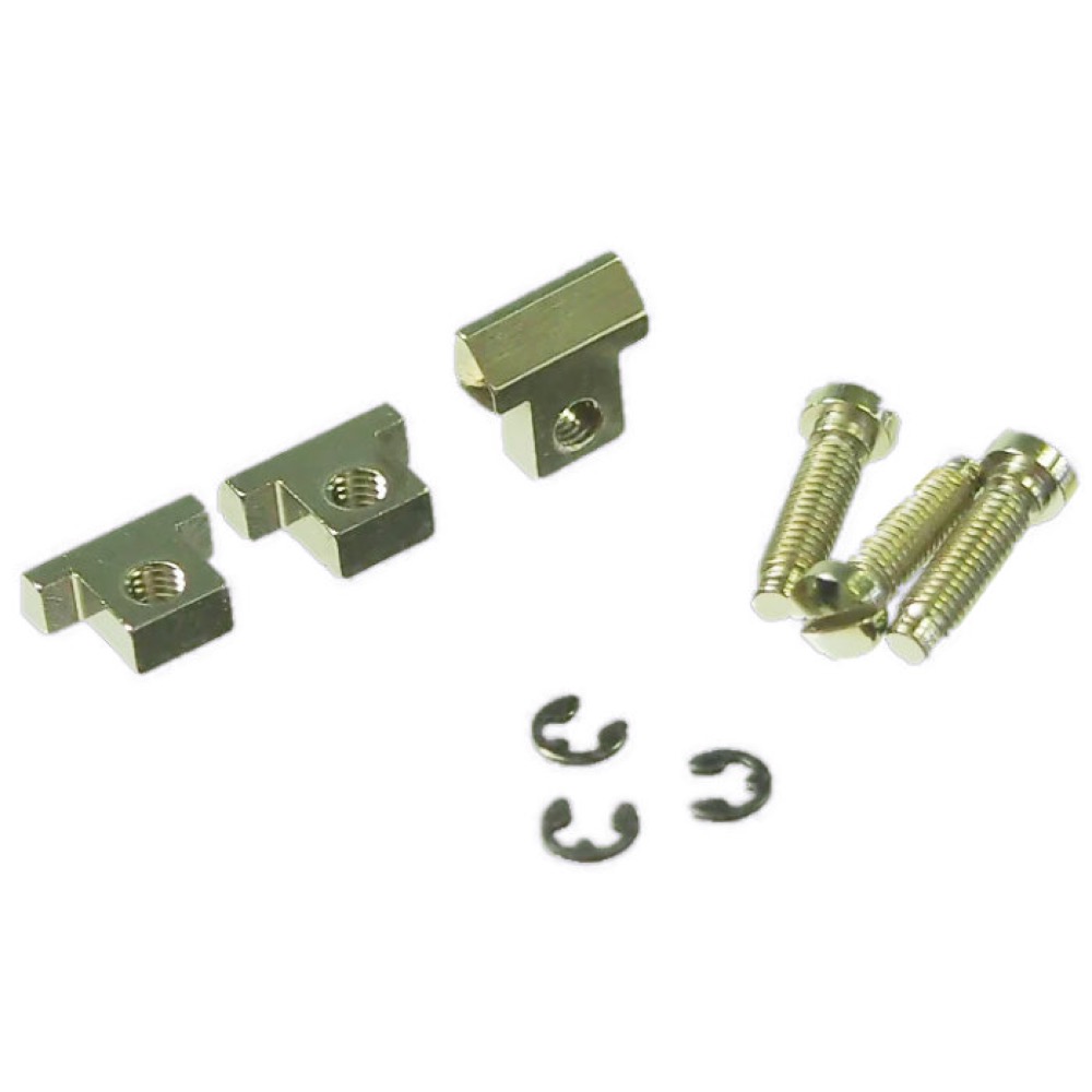 ABM エービーエム ABM2504saddlesNaged ナッシュビル用ブラスサドル ニッケルエイジド加工 3個セット ギターパーツ