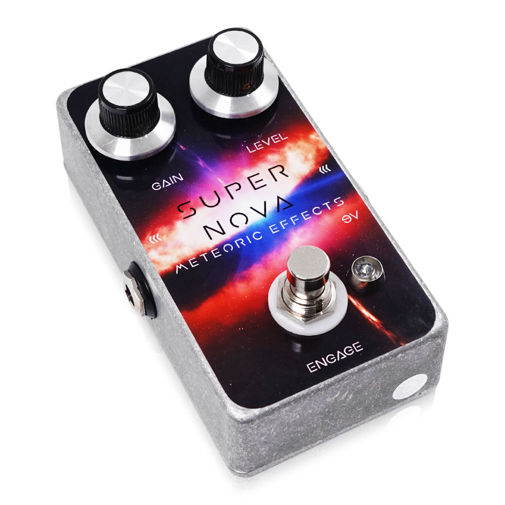 Meteoric Effects Super Nova Fuzz ファズ ギターエフェクター フットスイッチ側サイドからのアングル