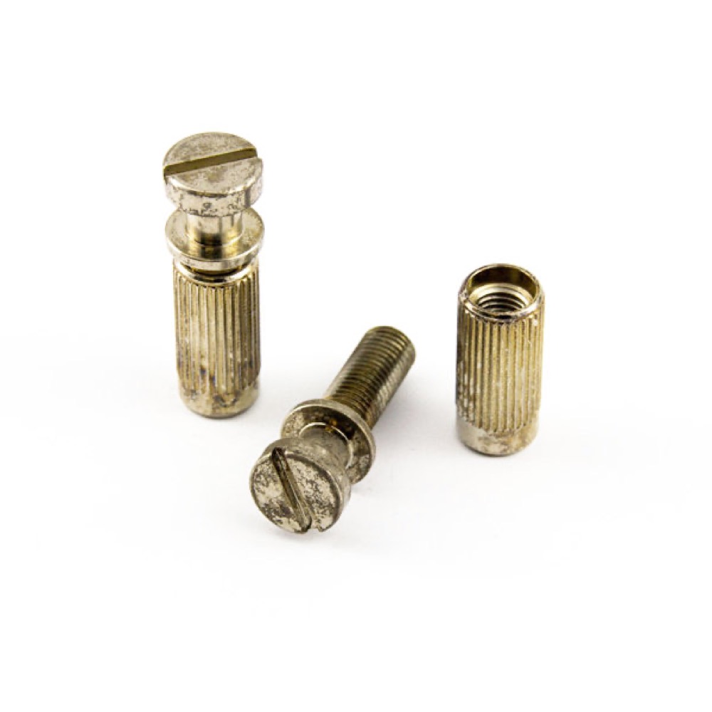 ABM エービーエム ABM30208N aged ストップテイルピース用スタッド/アンカーセット ニッケルエイジド加工(ミリ規格) ギターパーツ