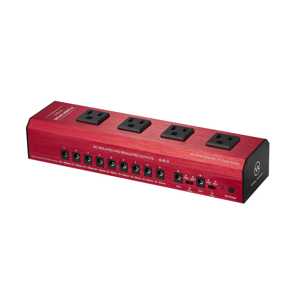 Vital Audio バイタルオーディオ POWER BASE VA-15AC 電源タップ搭載 アイソレート パワーサプライ 9V 12V 18V 対応 全体像