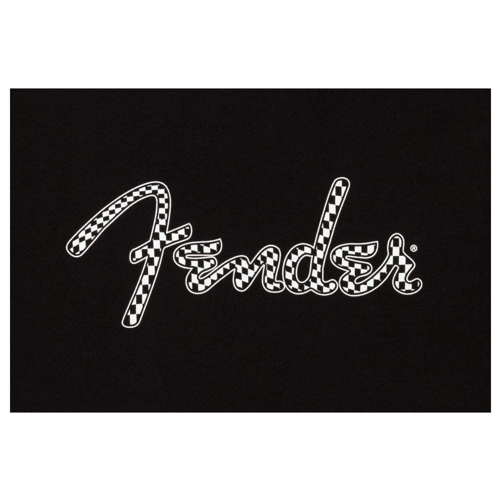 Fender フェンダー Spaghetti Wavy Checker Logo Tee Black XLサイズ Tシャツ デザイン詳細