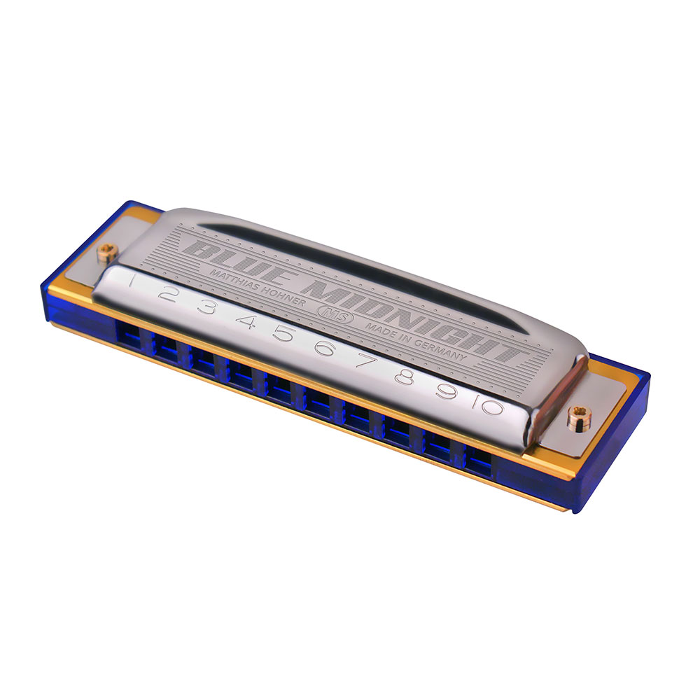 HOHNER ホーナー Blue Midnight 595/20 G調 10穴ハーモニカ ブルースハープ 全体像