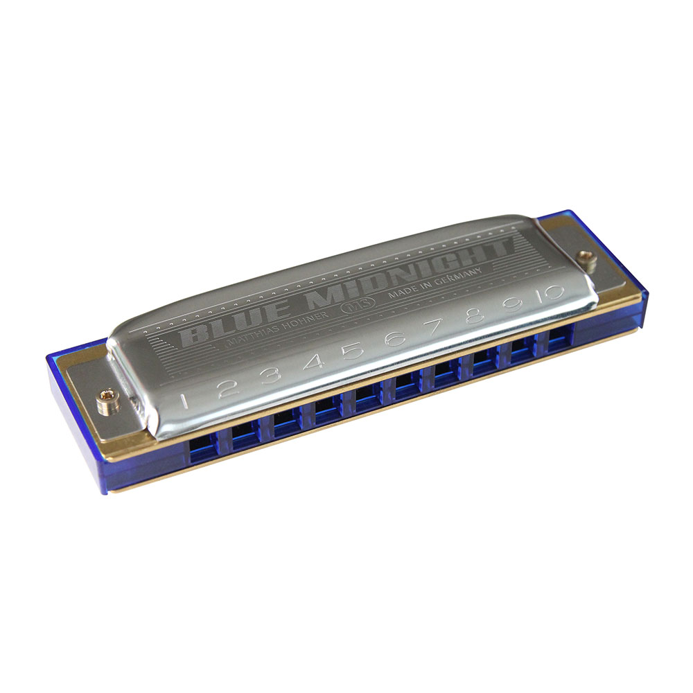 HOHNER ホーナー Blue Midnight 595/20 E調 10穴ハーモニカ ブルースハープ 全体像