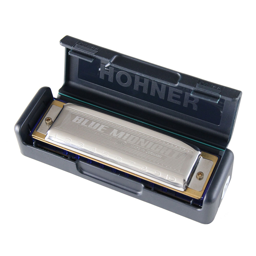 HOHNER ホーナー Blue Midnight 595/20 E調 10穴ハーモニカ ブルースハープ ケース収納時