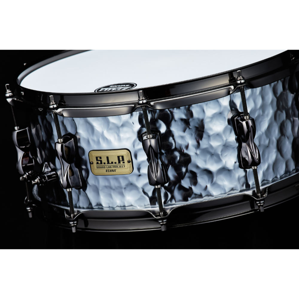TAMA タマ LST146H S.L.P. Hammered Steel 14インチx6インチ スネアドラム サイド、スラント