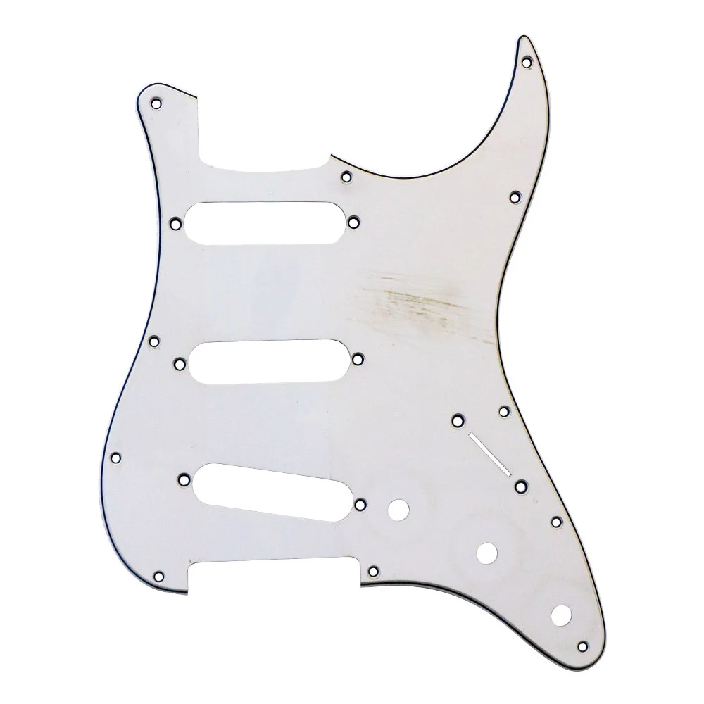 SCUD スカッド SC-W3P-R72 ストラトキャスタータイプ用ピックガード ホワイト レリック仕様