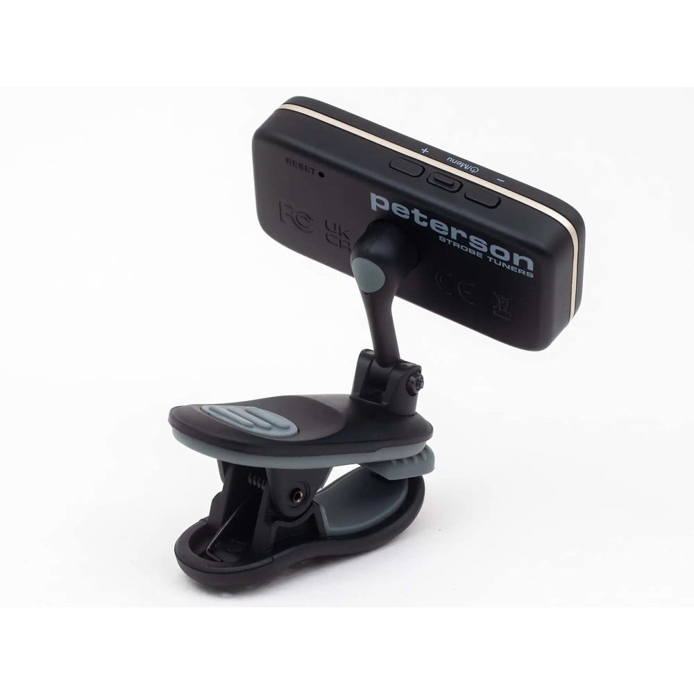 Peterson ピーターソン Strobo Clip HDC カラーストロボ クリップチューナー USB-C 充電式 ギター・ベース・管楽器用 背面