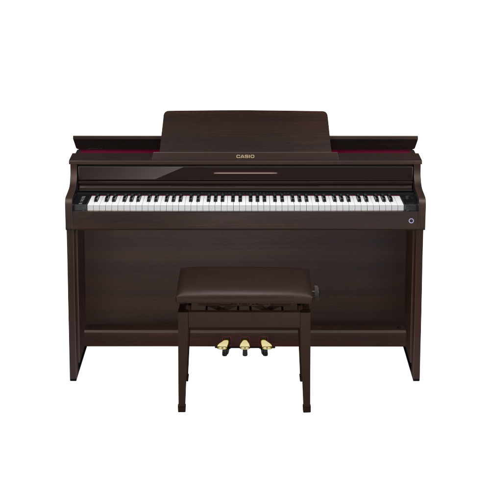 CASIO カシオ CELVIANO セルヴィアーノ AP-550BN 電子ピアノ 高低自在椅子付き 【組立設置無料サービス中】 正面画像