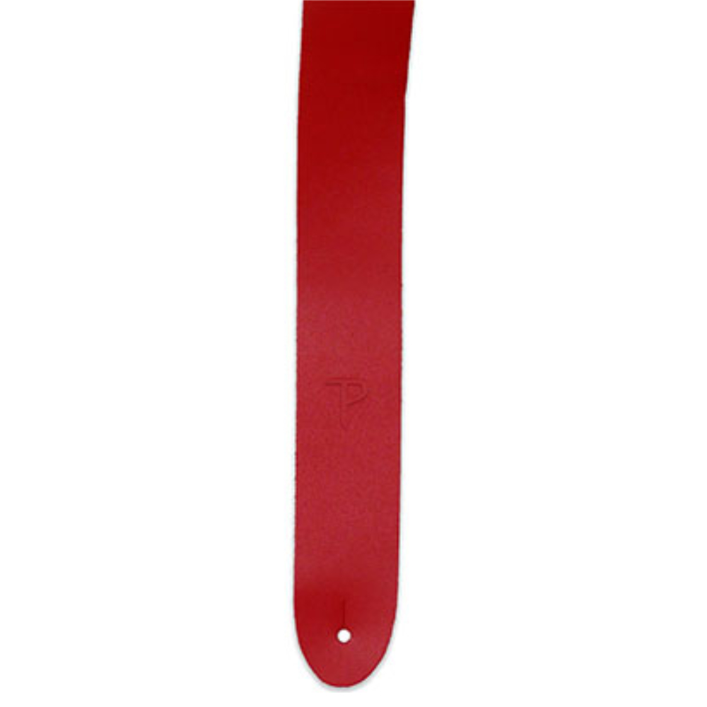 Perri’s ペリーズ P20-6702 LEATHER RED 革製 レッド 赤 ギターストラップ 本体画像