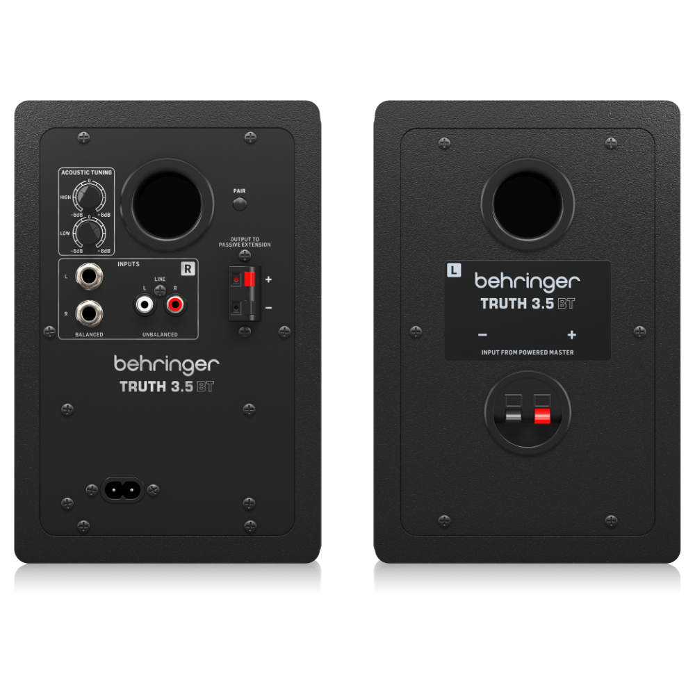 モニタースピーカー ベリンガー BEHRINGER TRUTH 3.5BT スタジオモニタースピーカー 1ペア Bluetooth対応 BEHRINGER TRUTH 3.5BT 背面