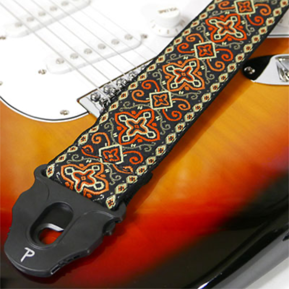 Perri’s ペリーズ TWSPL-7059 ORANGE CROSS JACQUARD ギターストラップ Perri’s ペリーズ TWSPL-7059 ORANGE CROSS JACQUARD ギターストラップ イメージ