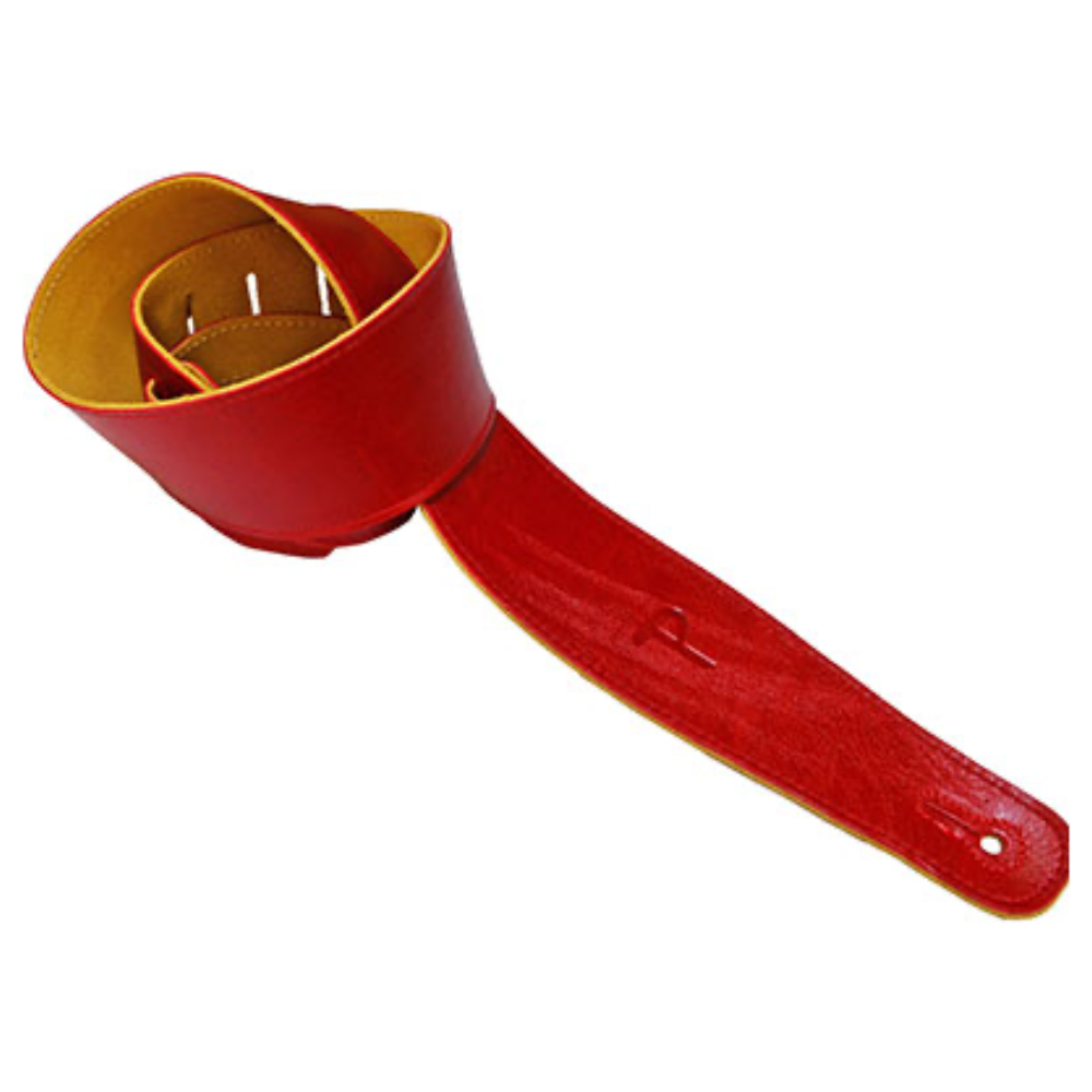 Perri’s ペリーズ AFR25-7085 AFRICA CHERRY RED Guitar strap レッド 革 ギターストラップ