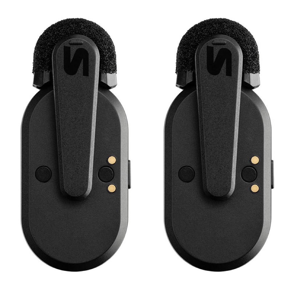 SHURE シュアー MV-TWO-J-Z6 MoveMic Two 2チャンネルのクリップオンワイヤレスマイクロホン ワイヤレスマイク シュア スマートフォンに直接音声送信 背面